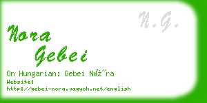 nora gebei business card